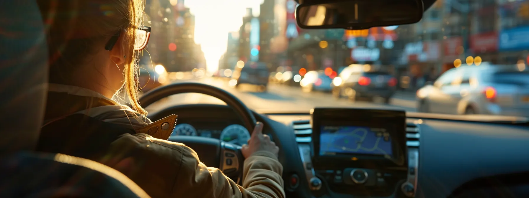 a person confidently driving through a new york dmv road test site.